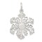 Sterling Silver Snowflake Charm Winter Pendant Jewelry 31mm x 21mm
